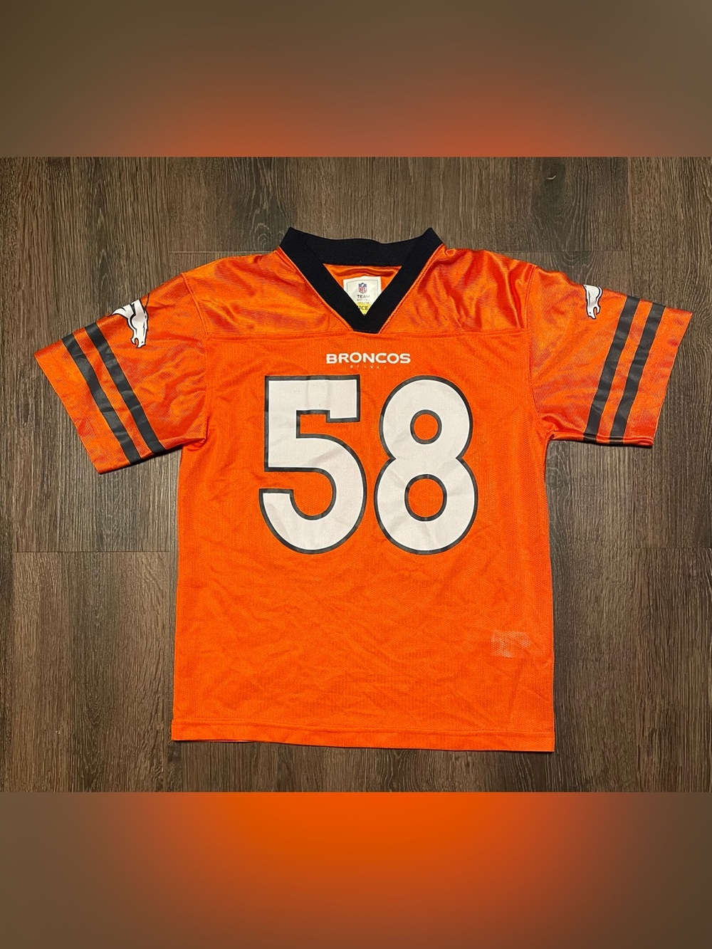 Nike Denver Broncos Von Miller 58 Jersey Youth Large Orange Navy NFL Football